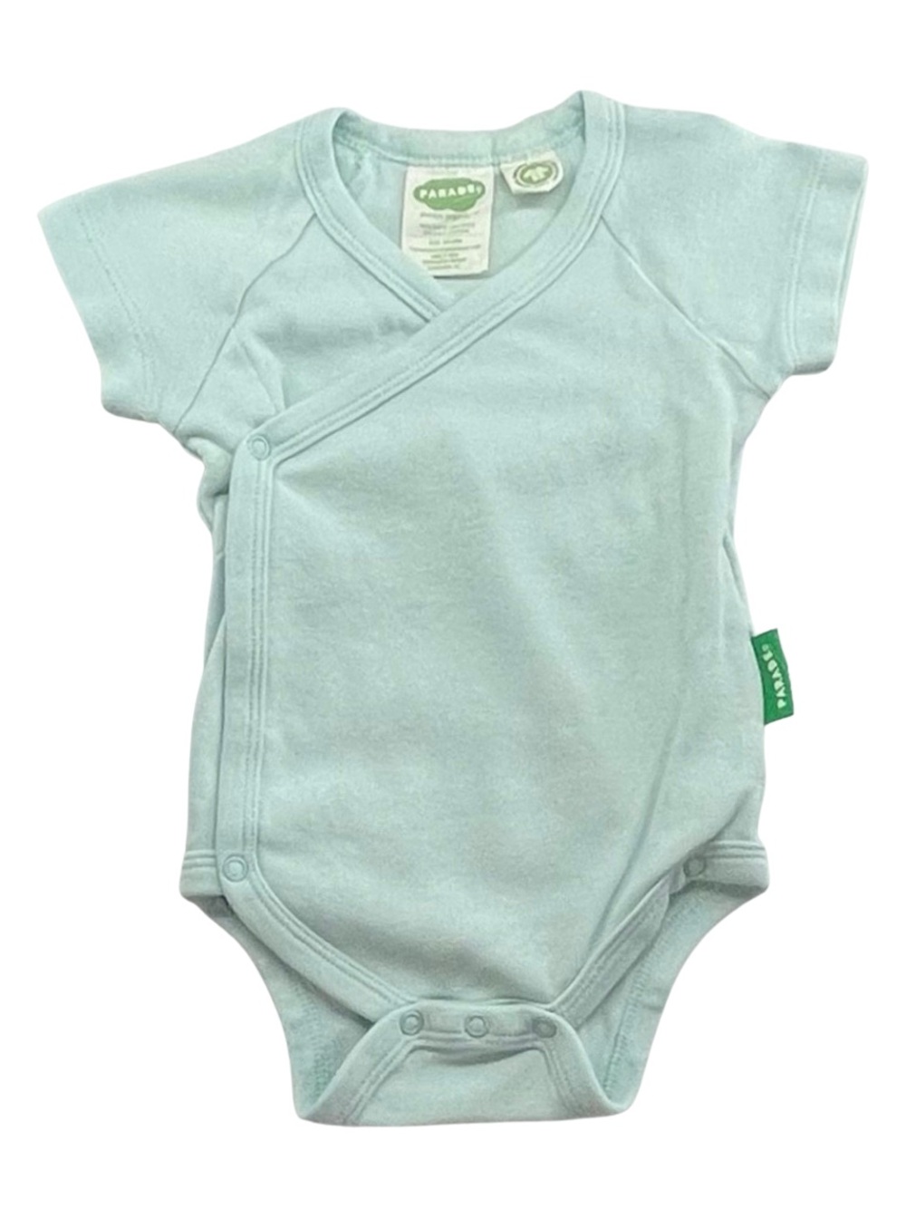 Parade Organics Mint Green Short Sleeve Kimono Bodysuit 3-6 months
